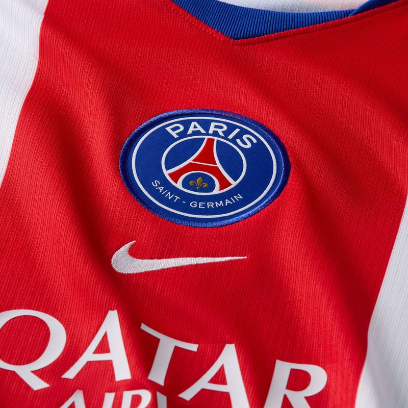 Maglia a maniche lunghe da calcio da uomo Nike Paris Saint-Germain Dri-Fit Stadium Home old royal/white/university red/white 3