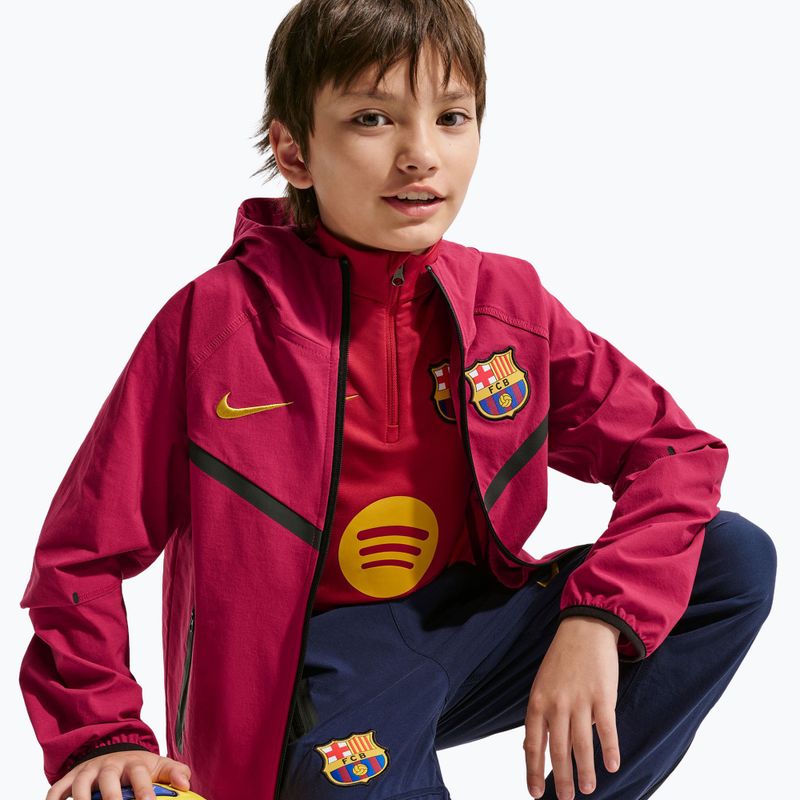 Giacca da calcio per bambini Nike FC Barcelona Tech Full Zip noble red/black/mineral yellow 6
