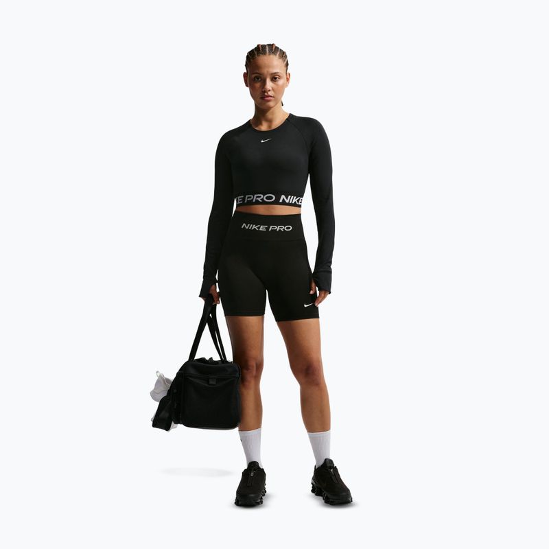 Pantaloncini da allenamento da donna Nike Pro Seamless High Waisted Biker 5" black/white 2