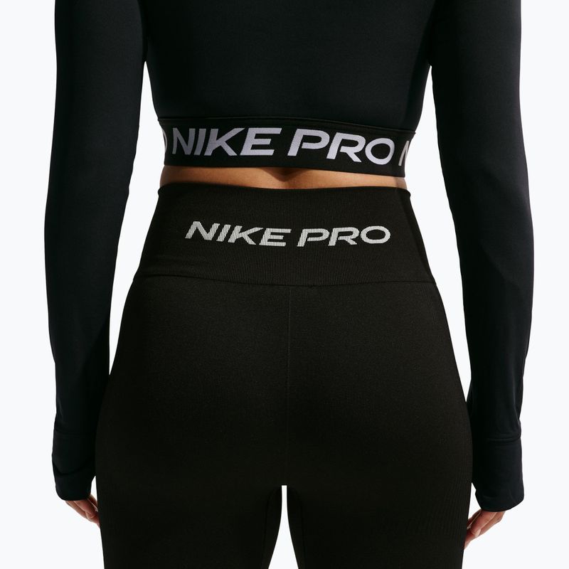 Pantaloncini da allenamento da donna Nike Pro Seamless High Waisted Biker 5" black/white 6