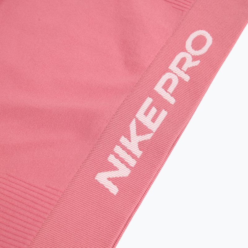 Maglietta da allenamento da donna Nike Pro Seamless Dri-Fit peony/white 4