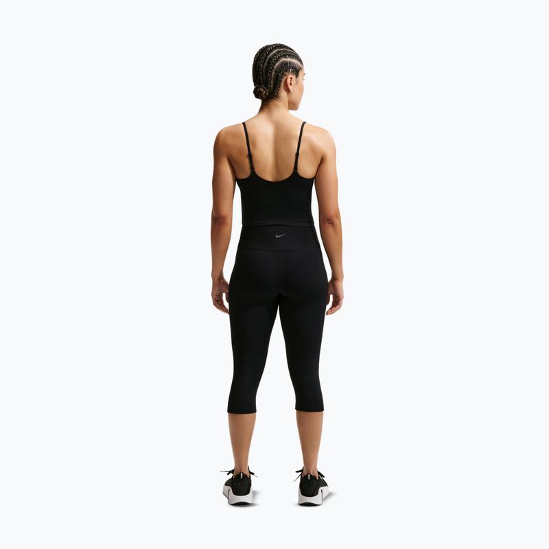 Maglietta da allenamento donna Nike One Medium Support nera/bianca 3