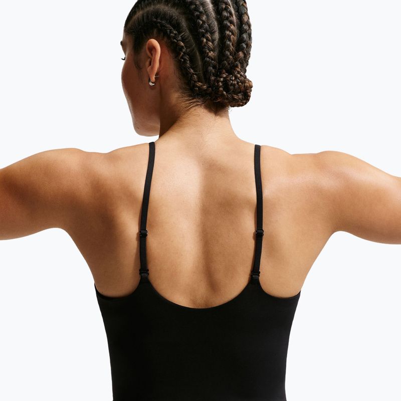 Maglietta da allenamento donna Nike One Medium Support nera/bianca 5