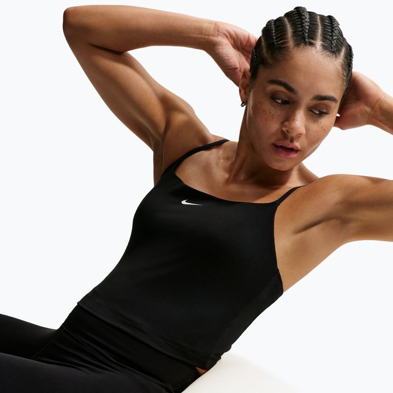 Maglietta da allenamento donna Nike One Medium Support nera/bianca 6