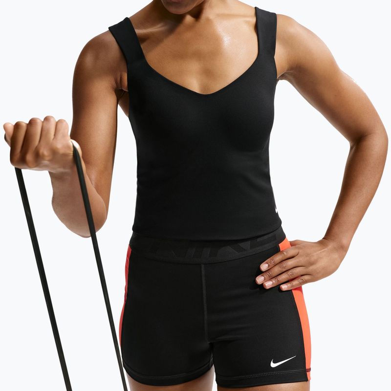Maglietta da allenamento da donna Nike Pro Sculpt Medium Support Padded Tank black/white 11