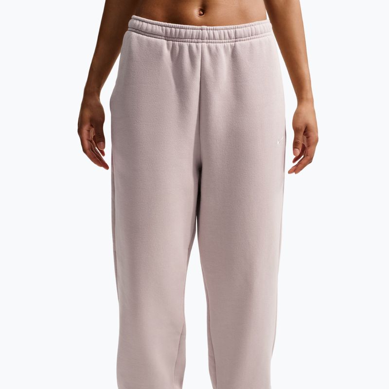 Pantaloni da donna Nike Studio Fleece Medium Weight cream Ii/sail 5