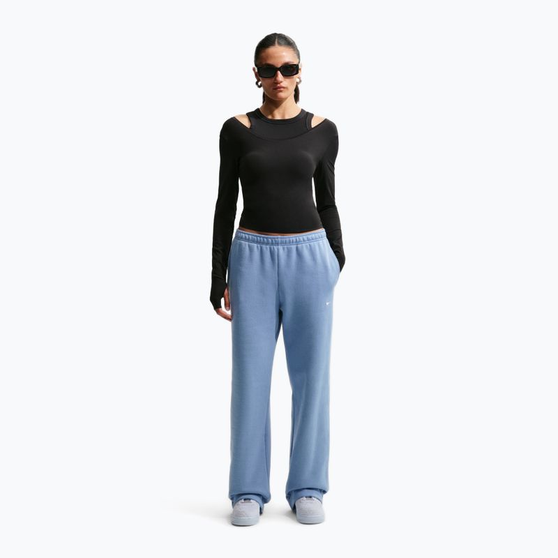 Pantaloni da donna Nike Studio Fleece work blue/sail 2