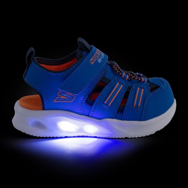 SKECHERS S-Lights Sola Glow sandali per bambini blu/lime 9