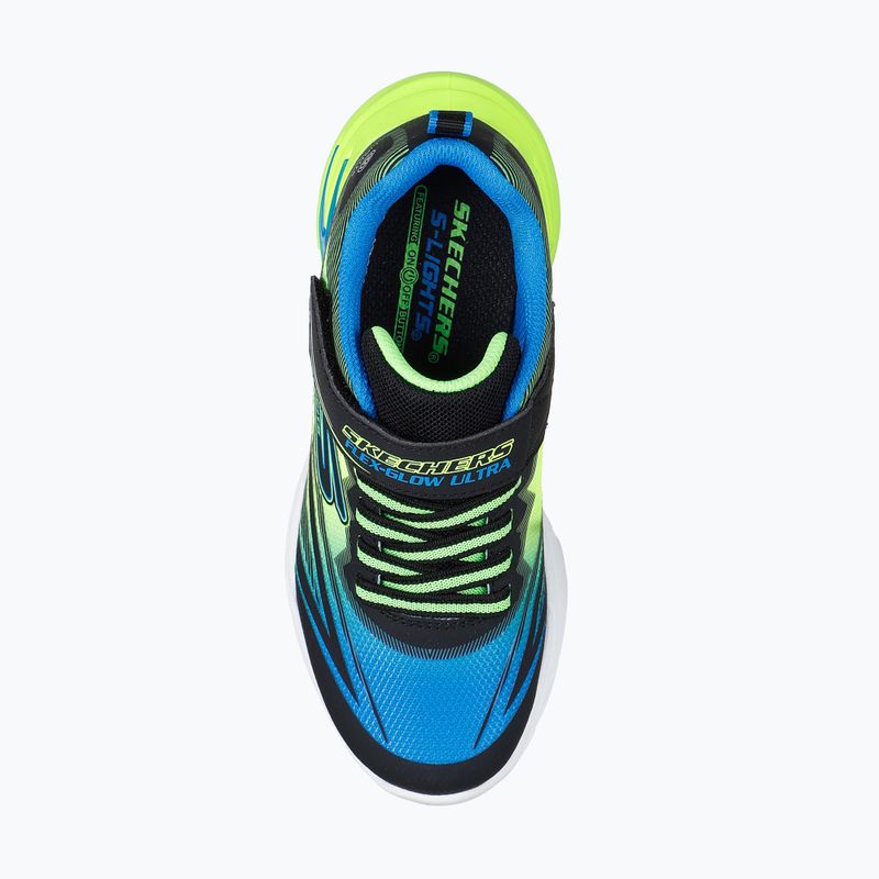 SKECHERS Flex-Glow Ultra nero/blu/lime scarpe per bambini 13