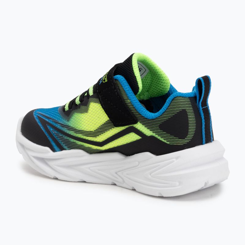 SKECHERS Flex-Glow Ultra nero/blu/lime scarpe per bambini 3