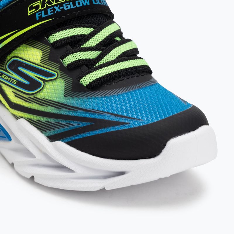 SKECHERS Flex-Glow Ultra nero/blu/lime scarpe per bambini 7