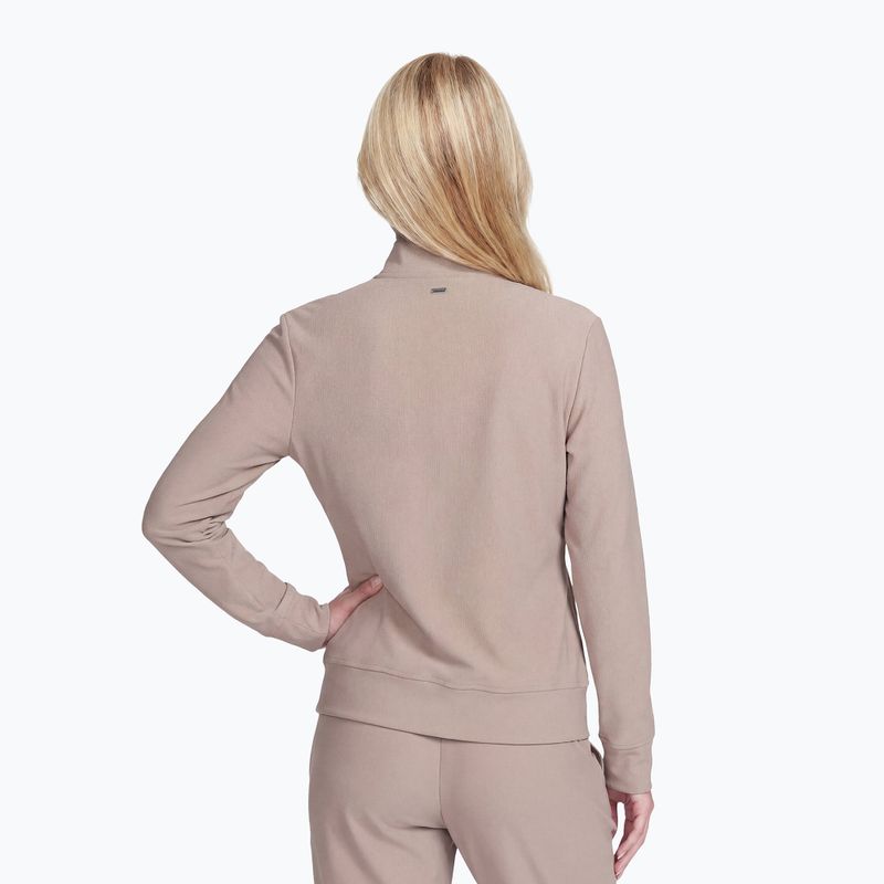 Felpa donna SKECHERS GO Luxe Rib Everyday Full Zip taupe/brown 2
