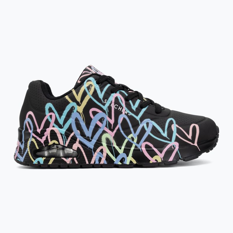 Scarpe da donna SKECHERS JGoldcrown Uno Spread The Love black 2
