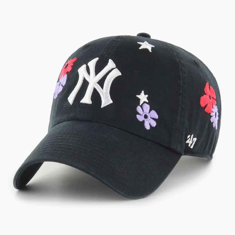 47 Brand MLB New York Yankees Flora CLEAN UP berretto da baseball nero