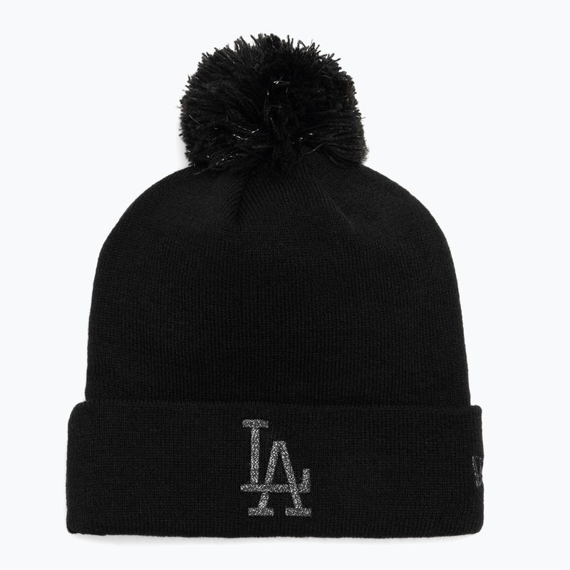 Berretto invernale New Era Metallic Bobble Los Angeles Dodger nero da donna