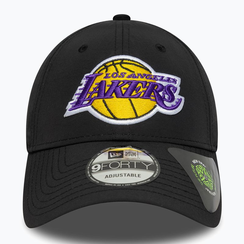 Cappello da baseball New Era Recycled 9Forty Lakers nero/colore ufficiale della squadra del tè 3