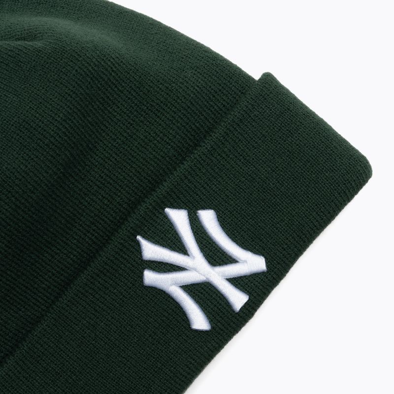 Berretto invernale New Era League Essential New York Yankees verde scuro/bianco 3