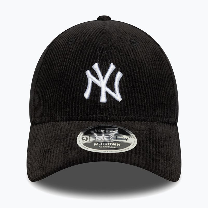 Cappello da baseball New Era Cord 9Forty Mcrown New York Yankees nero 2