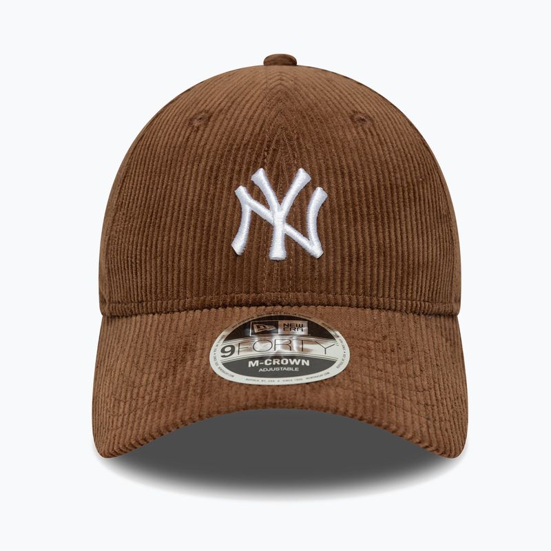 Cappello da baseball New Era Cord 9Forty Mcrown New York Yankees scuro auburn/scuro autunno 2