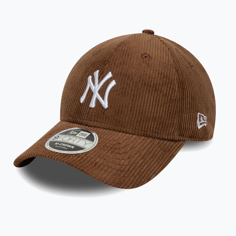 Cappello da baseball New Era Cord 9Forty Mcrown New York Yankees scuro auburn/scuro autunno 3