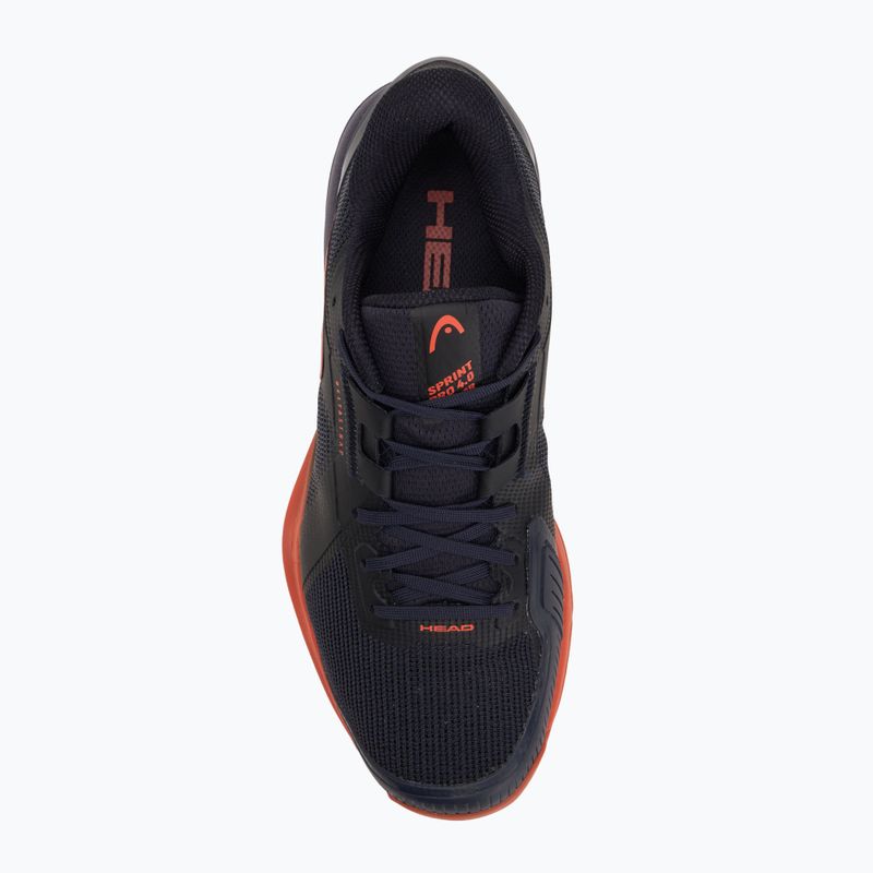 HEAD Sprint Pro 4.0 Scarpe da squash indoor blu scuro/rosso 5