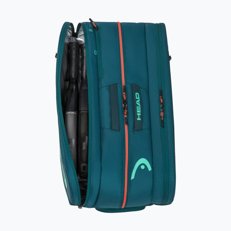 Borsa da padel HEAD Tour Padel Bag L 40 l green/orange 3