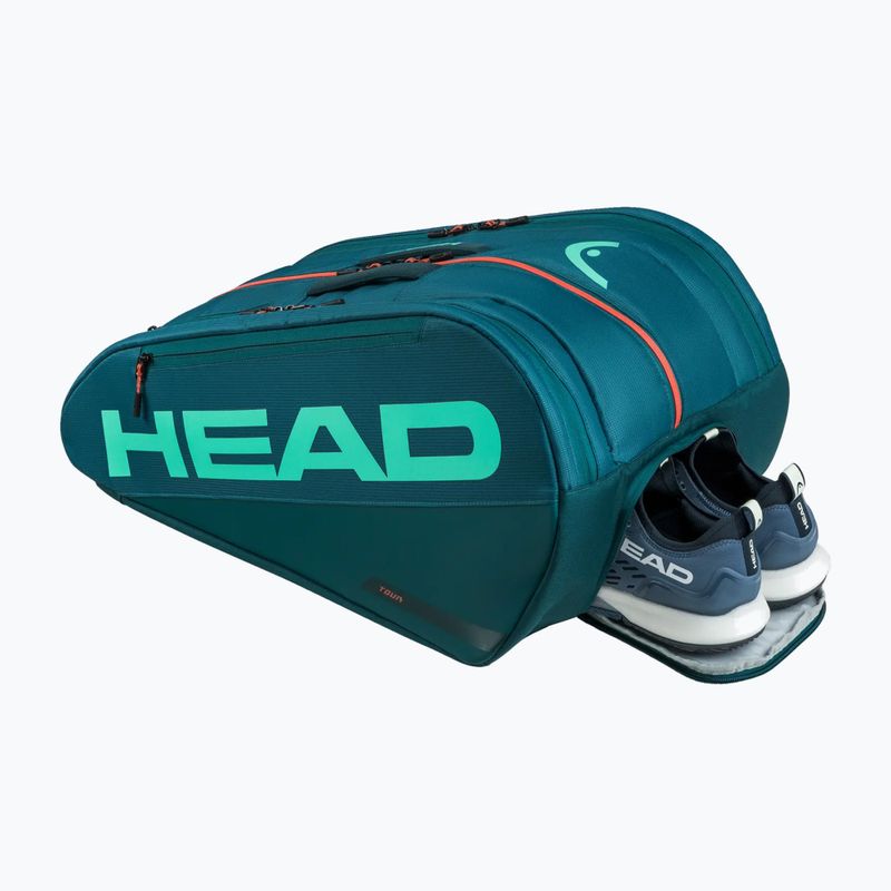 Borsa da padel HEAD Tour Padel Bag L 40 l green/orange 4