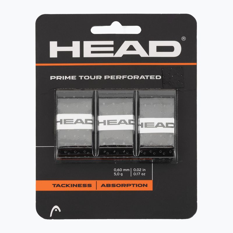 Overgrip per racchette da tennis HEAD Prime Tour Perforated 3 pcs. black