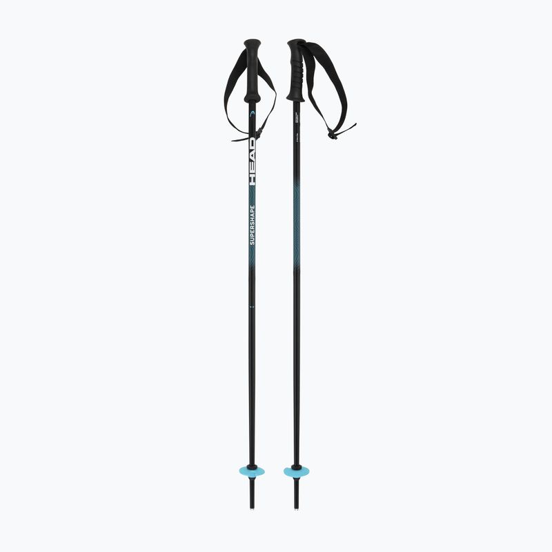 Bastoncini da sci bambini HEAD Supershape Team Jr black/speedblue/white