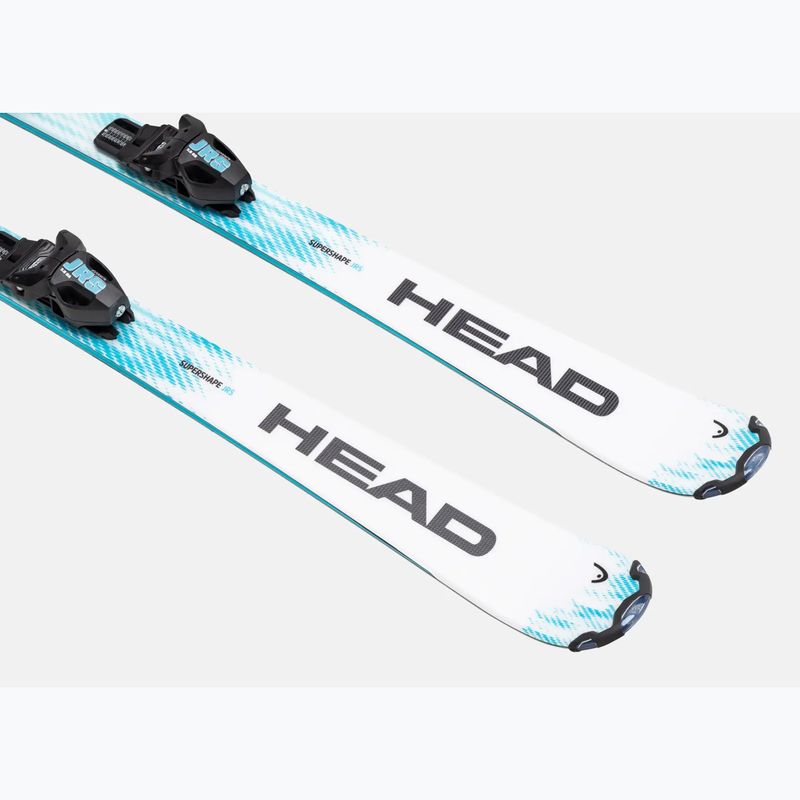 Sci alpini da bambino + attacchi HEAD Supershape JRS + Jrs 7.5 GW CA white/blue 3