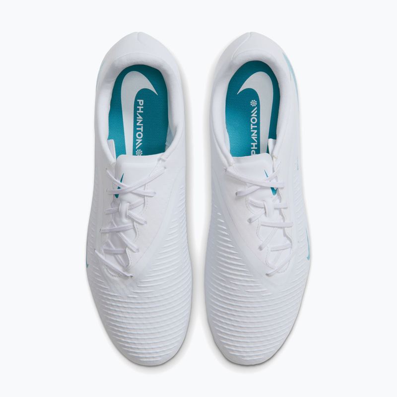 Scarpe da calcio uomo Nike Phantom 6 Low Academy FG/MG white/white/dusty cactus 4
