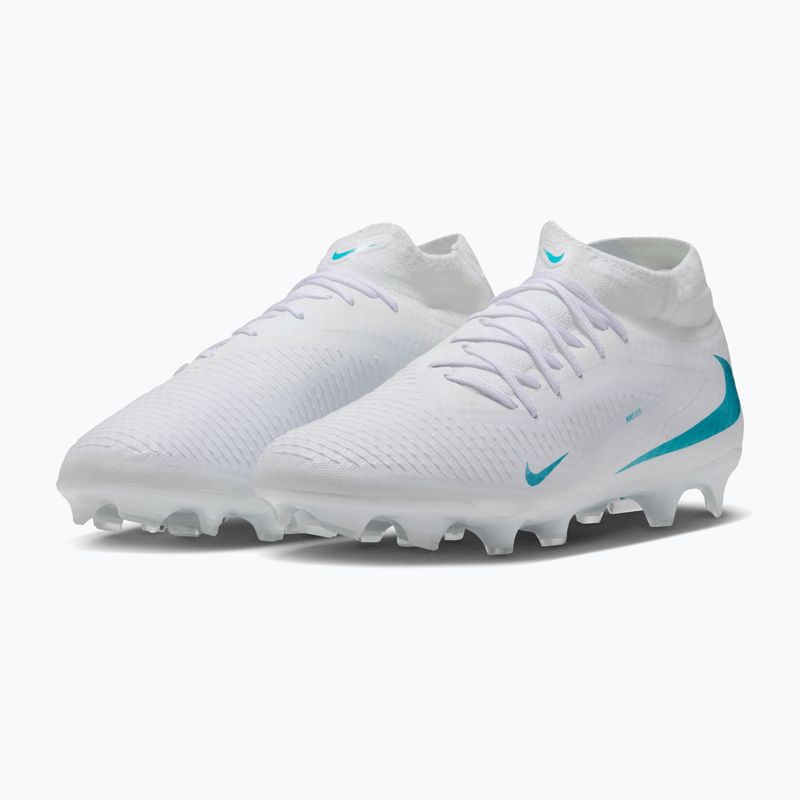 Scarpe da calcio uomo Nike Phantom 6 High Academy FG/MG white/white/dusty cactus 3