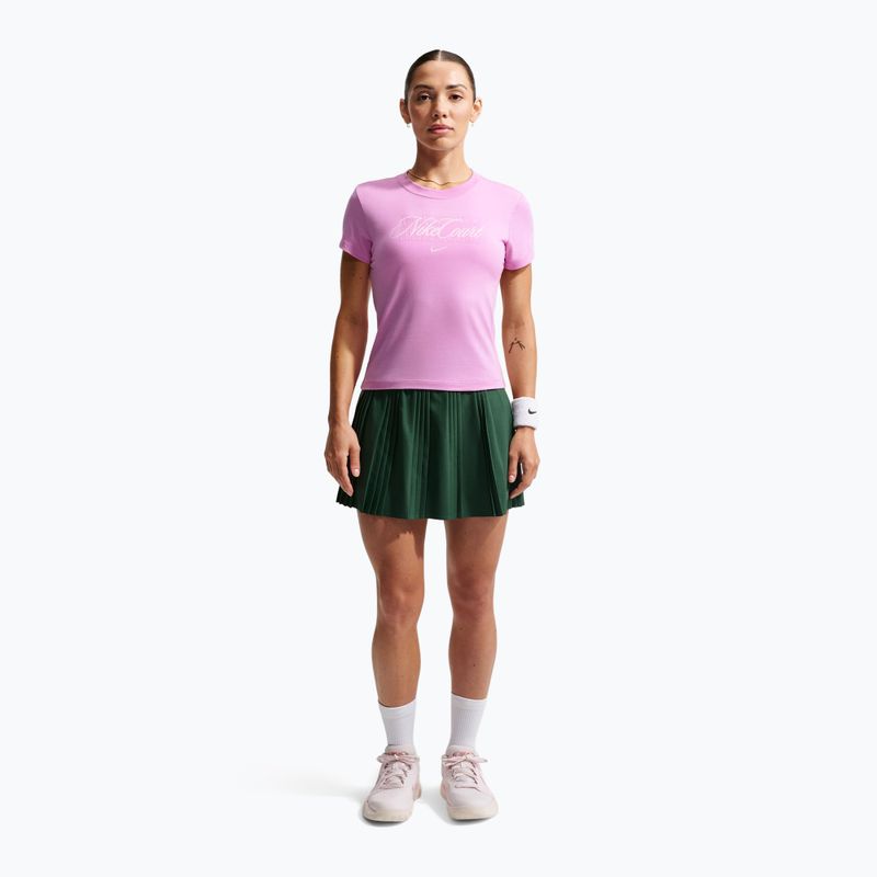 Maglietta da tennis da donna Nike Court Heritage light magenta/pink foam 2