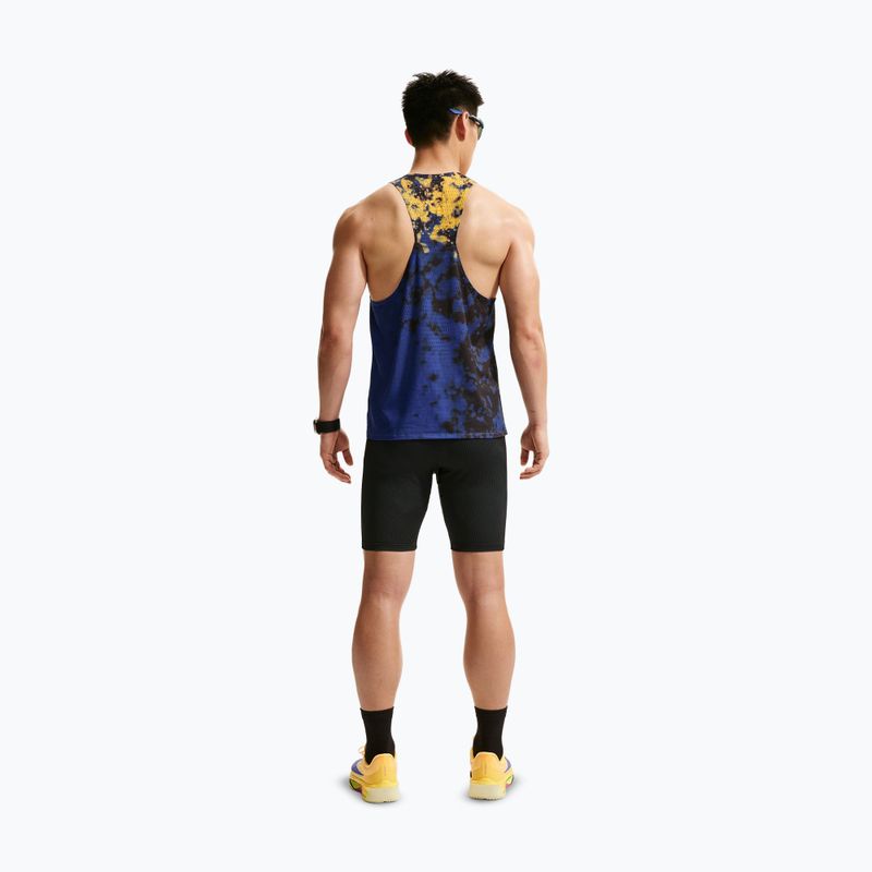 Maglietta da corsa da uomo Nike AeroSwift Dri-Fit ADV Singlet citron pulse/lapis/bright crimson 3