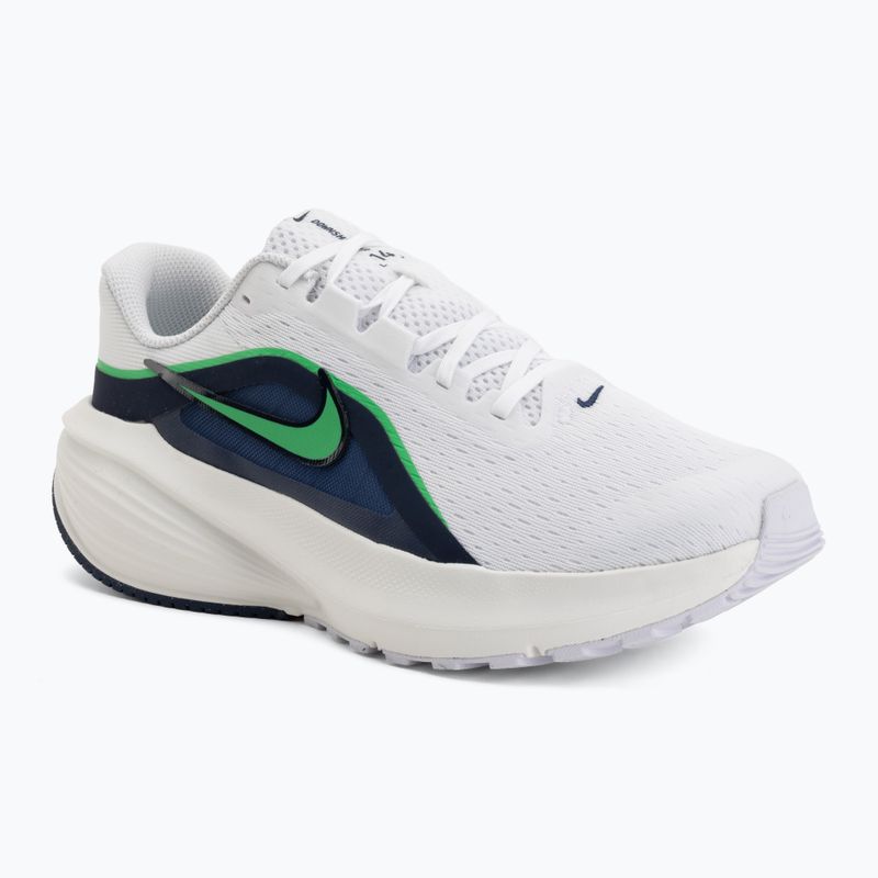 Scarpe da corsa uomo Nike Downshifter 14 white/midnight navy/green spark