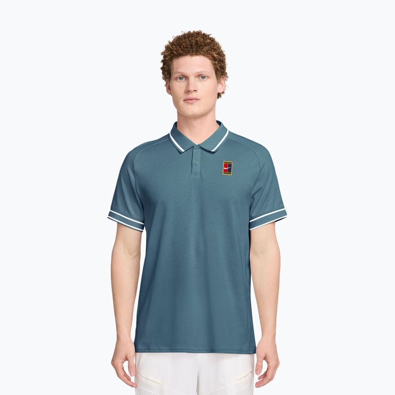 Maglietta da tennis da uomo Nike Court Heritage smokey blue/smokey blue