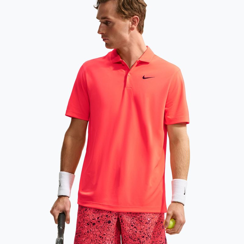 Maglietta da tennis da uomo Nike Court Dri-FIT Bright Crimson/Black