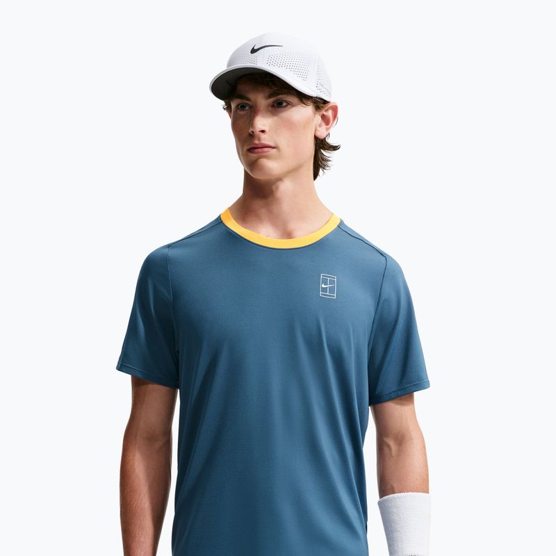 T-shirt da uomo Nike Court Dri-Fit Advantage new slate/laser orange/white 4