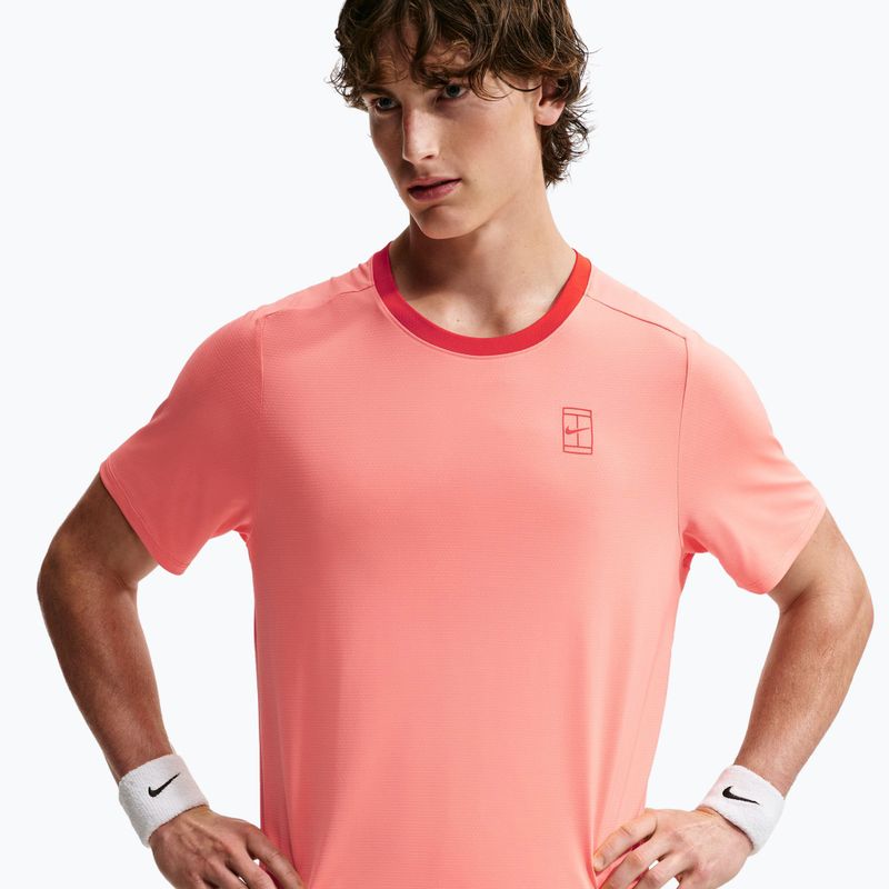 T-shirt da uomo Nike Court Dri-Fit Advantage atomic pink/picante red/picante red 4