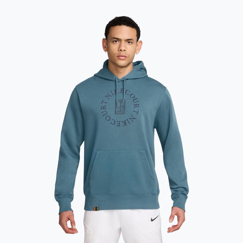 Felpa da uomo Nike Court Heritage smokey blue/new slate