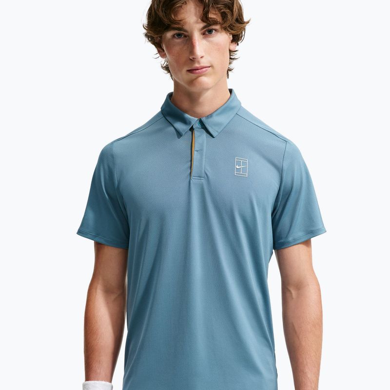 Polo da tennis da uomo Nike Court Dri-Fit Advantage smokey blue/white 4