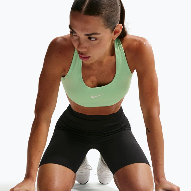 Reggiseno sportivo Nike Swoosh cucumber calm/white 5