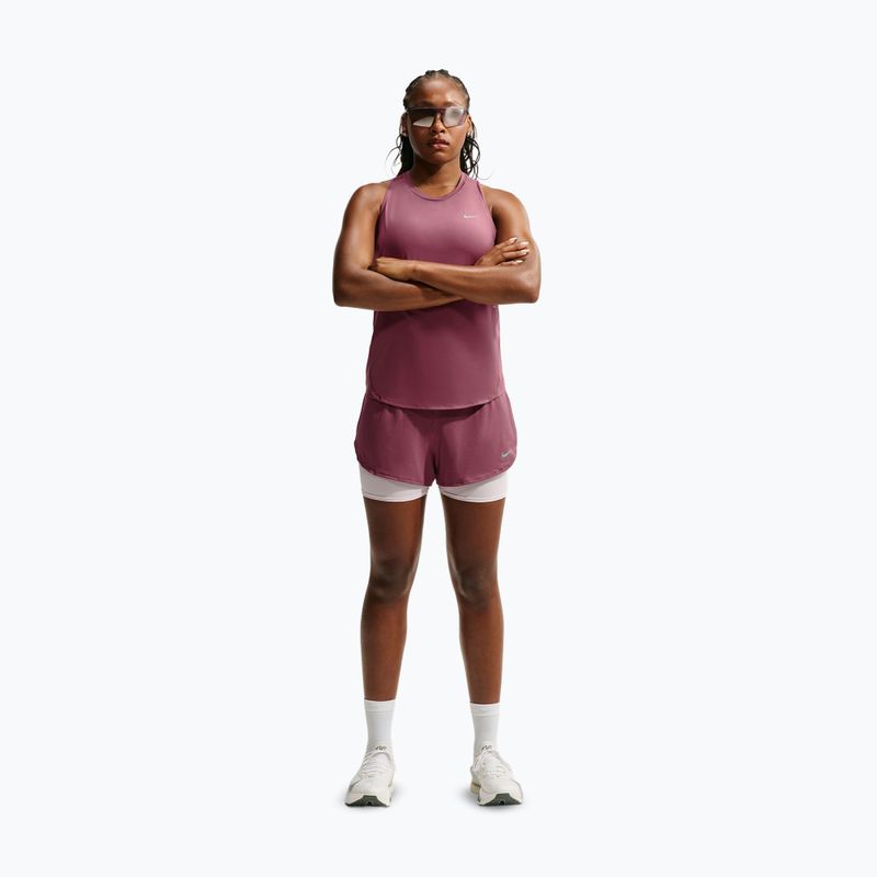 Pantaloncini da corsa da donna Nike Flow pink smoke 2