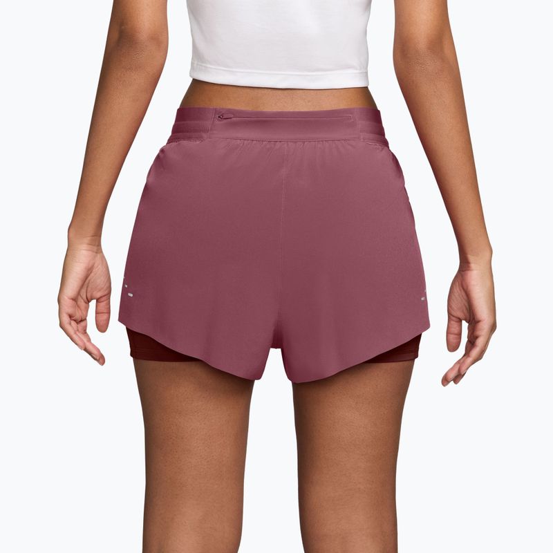 Pantaloncini da corsa da donna Nike Swift Mid-Rise 2in1 pink smoke/mystic dates 2