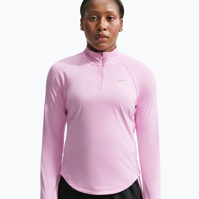 Felpa da corsa donna Nike Tempo Dri-Fit 1/4 Zip pink rise 4