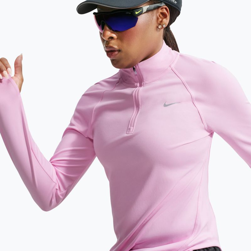 Felpa da corsa donna Nike Tempo Dri-Fit 1/4 Zip pink rise 6
