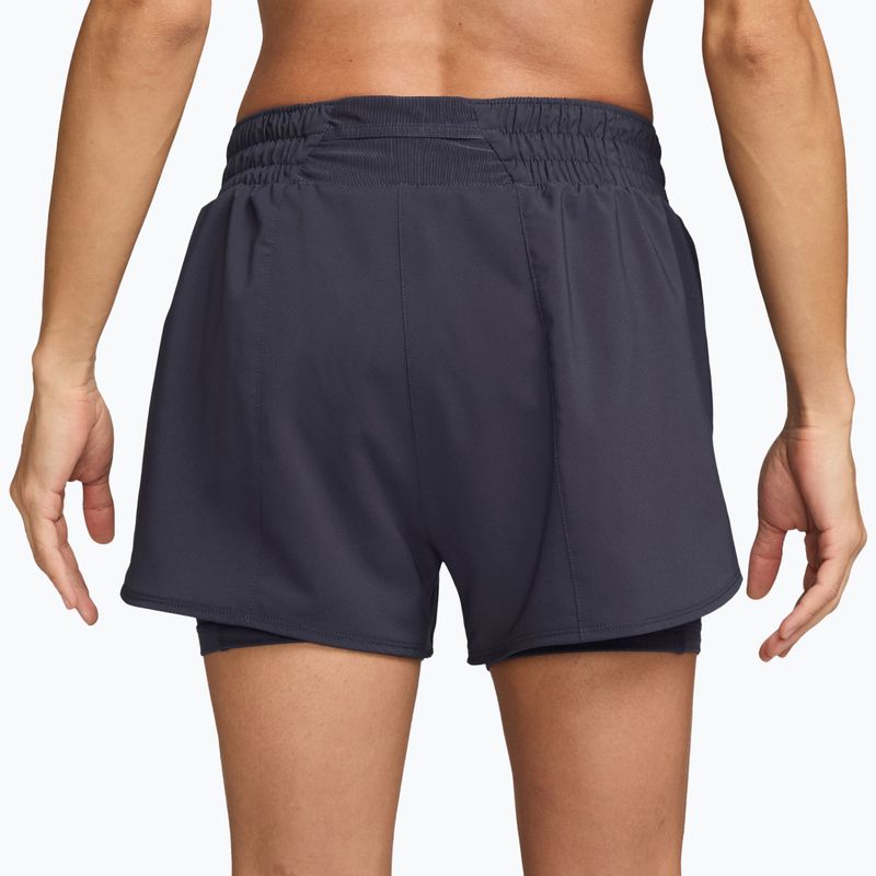 Pantaloncini da donna Nike One Dri-Fit High-Waisted 3" 2In1 gridiron/white 2