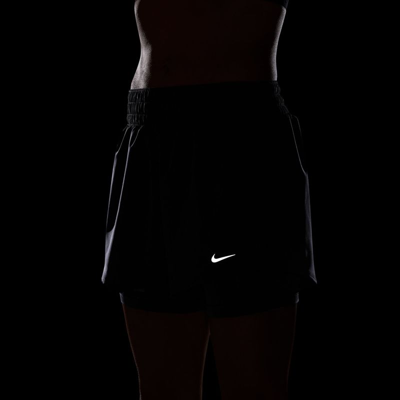 Pantaloncini da donna Nike One Dri-Fit High-Waisted 3" 2In1 gridiron/white 5