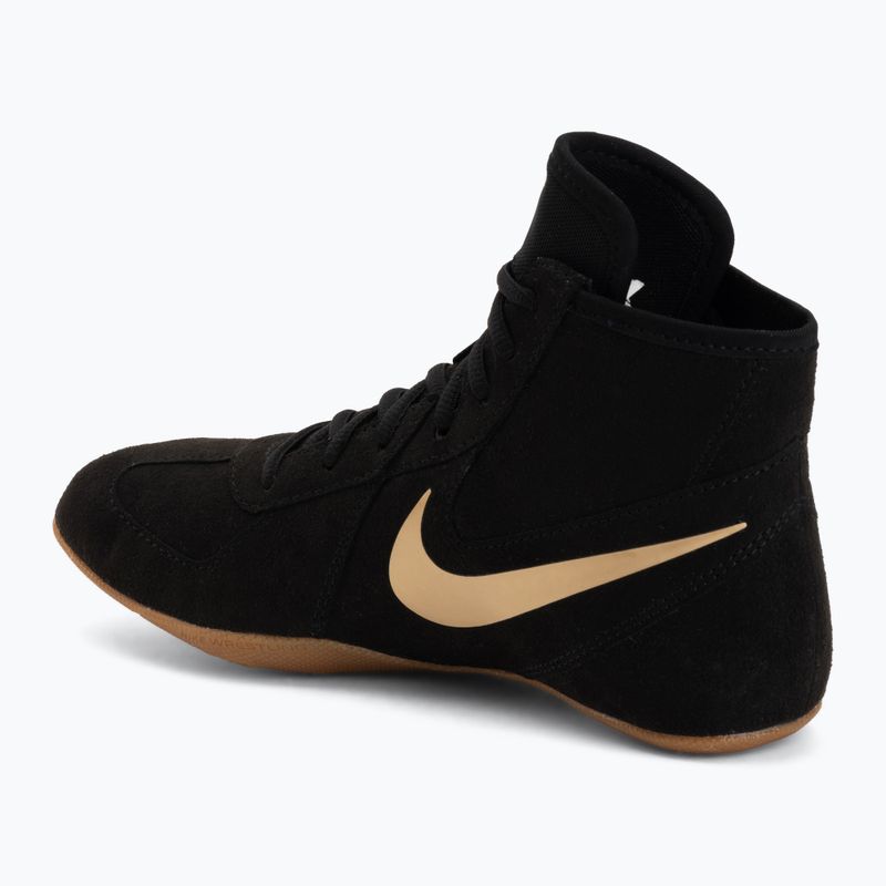 Scarpe da lotta Nike Footsweep 2 black/metallic gold/gum light brown 3