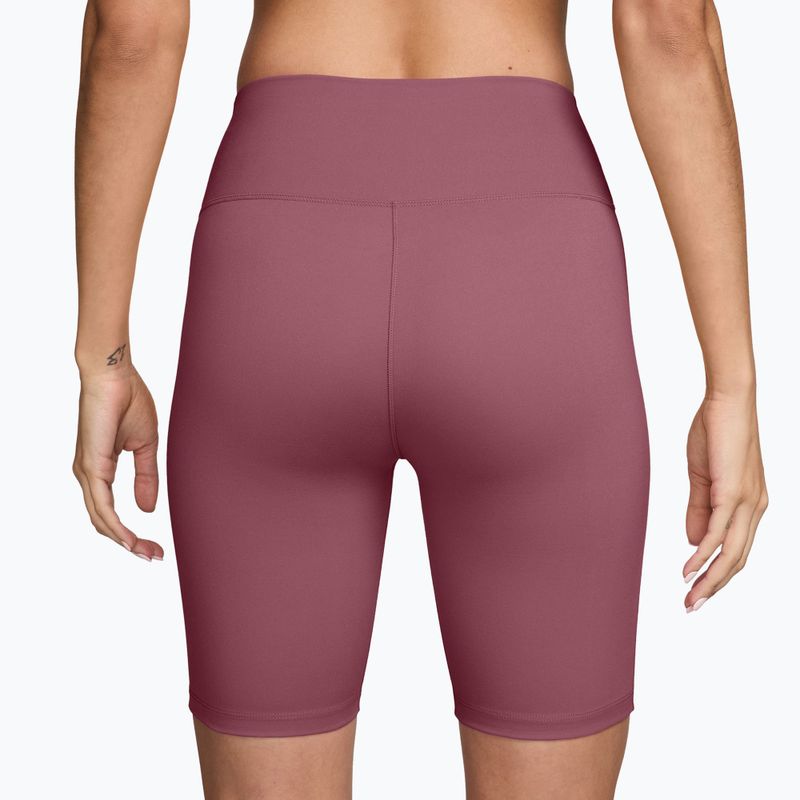 Pantaloncini da allenamento da donna Nike One Pink Smoke/White 2